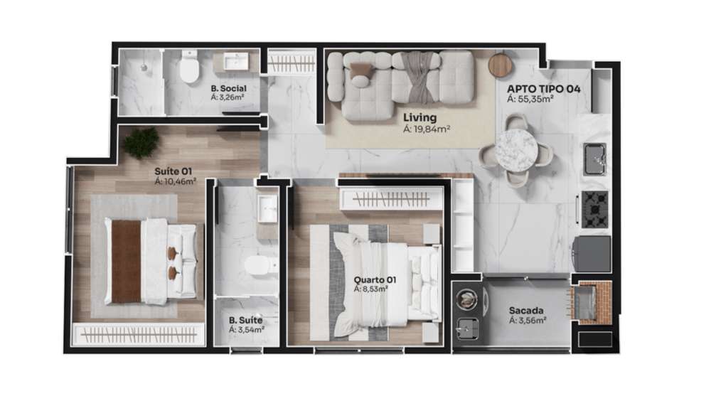 Apartamento, 2 quartos, 56 m² - Foto 25