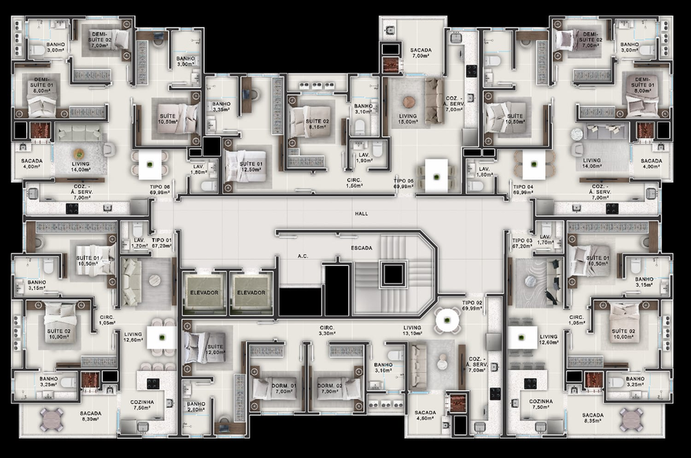 Apartamento, 3 quartos, 69 m² - Foto 5