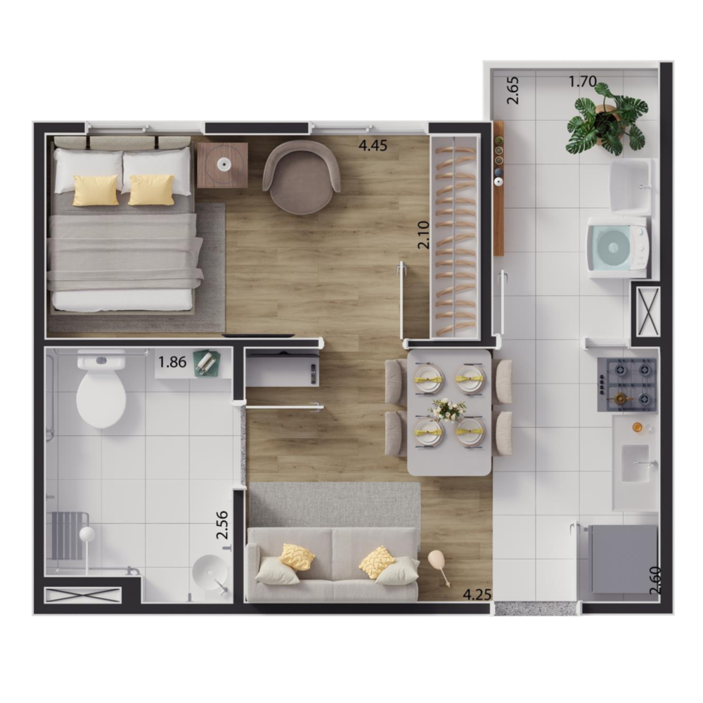 Apartamento, 2 quartos, 34 m² - Foto 7