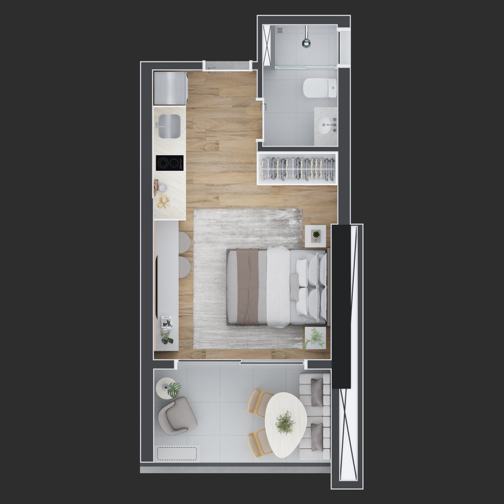 Apartamento, 1 quarto, 49 m² - Foto 3