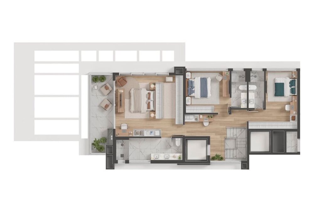 Apartamento à venda com 3 quartos, 139m² - Foto 4
