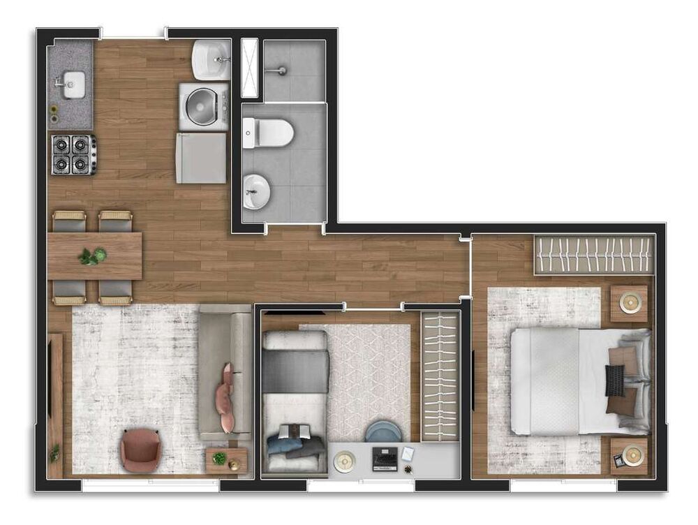 Apartamento, 2 quartos, 40 m² - Foto 3