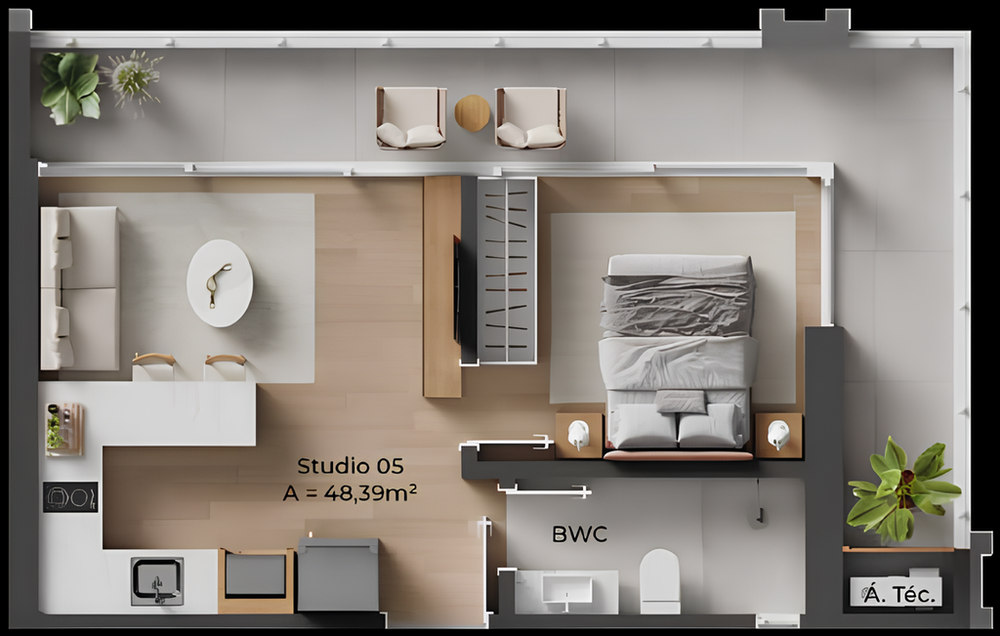 Apartamento, 1 quarto, 37 m² - Foto 4