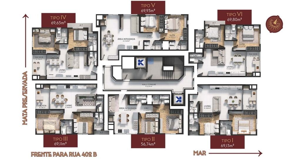 Apartamento à venda com 2 quartos, 69m² - Foto 7