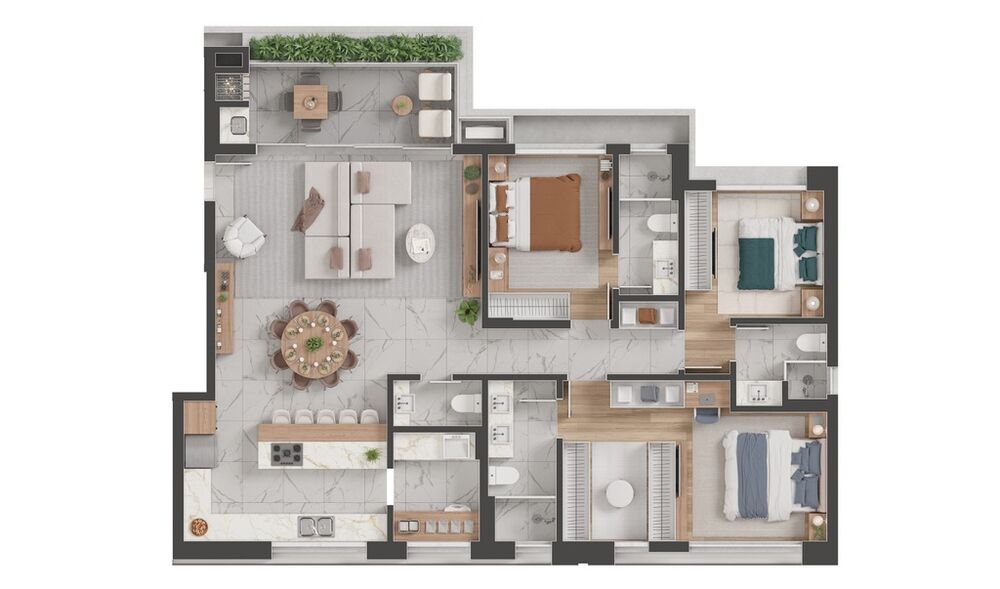 Apartamento à venda com 3 quartos, 130m² - Foto 6