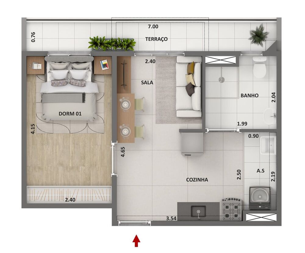 Apartamento, 2 quartos, 34 m² - Foto 14