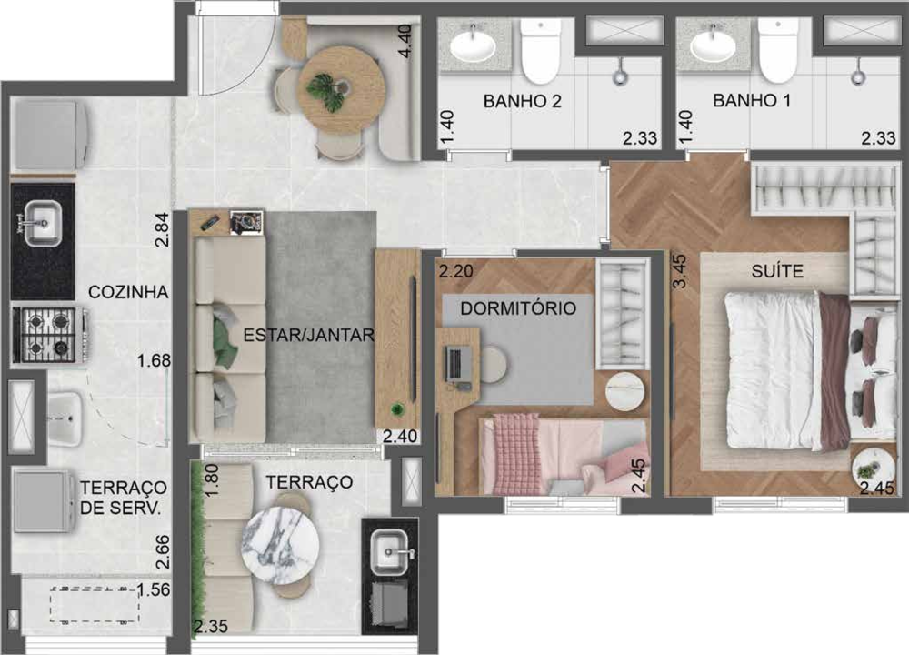 Apartamento, 1 quarto, 32 m² - Foto 4