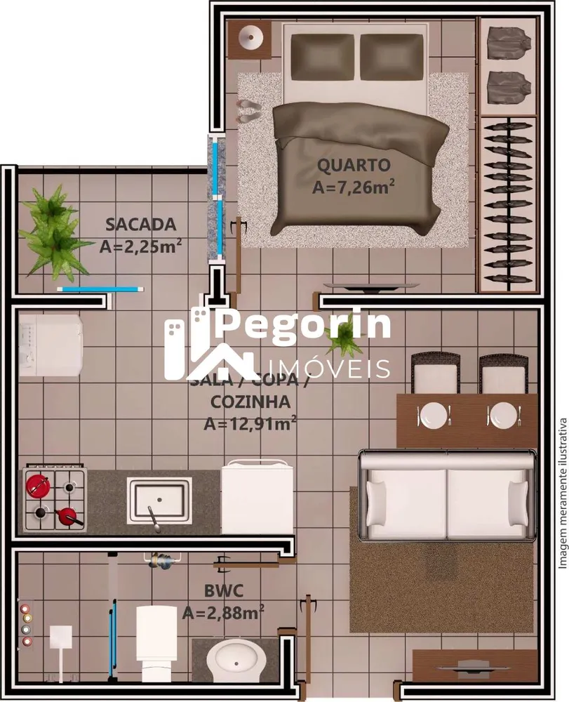 Apartamento, 1 quarto, 29 m² - Foto 7