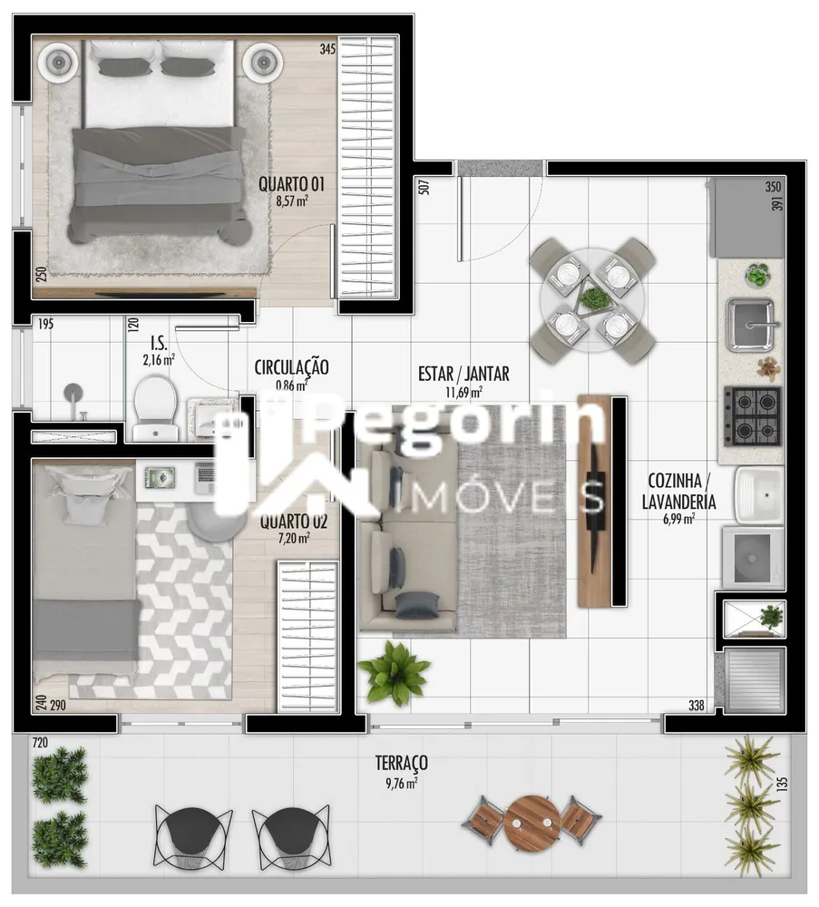 Apartamento, 2 quartos, 48 m² - Foto 1
