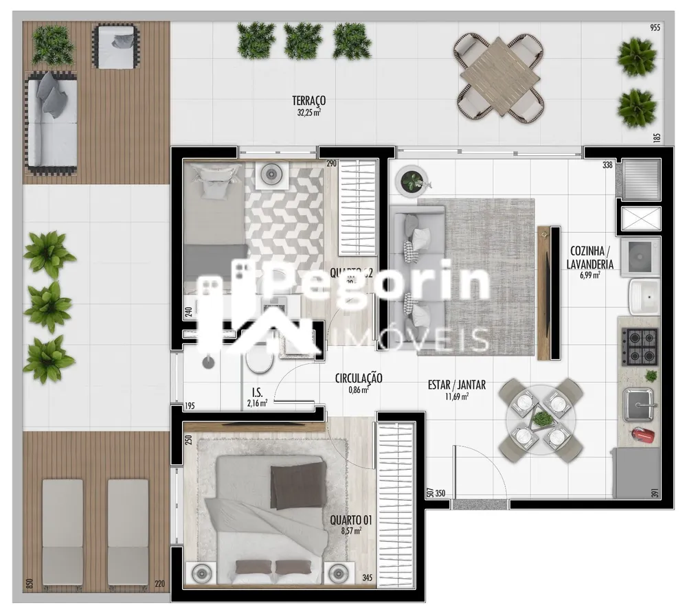 Apartamento, 2 quartos, 48 m² - Foto 2