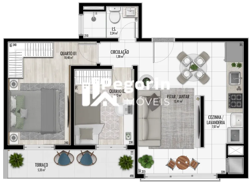 Apartamento, 2 quartos, 48 m² - Foto 8