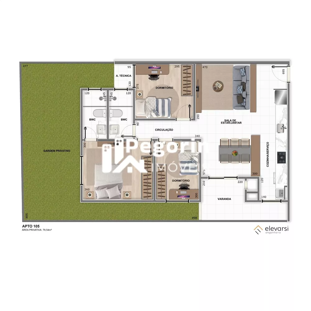 Apartamento à venda com 2 quartos, 96m² - Foto 10