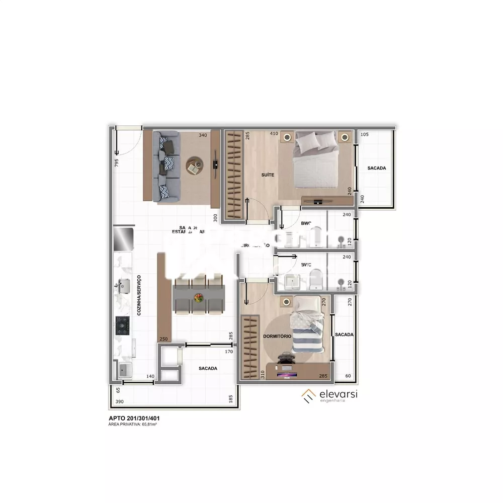 Apartamento à venda com 2 quartos, 96m² - Foto 9