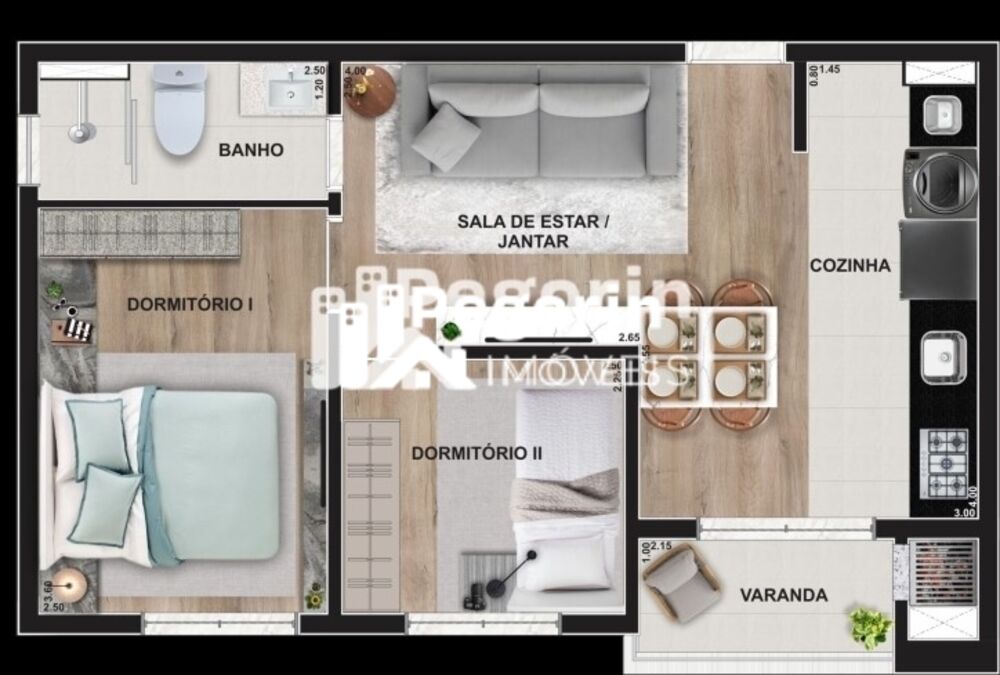 Apartamento à venda com 2 quartos, 57m² - Foto 4