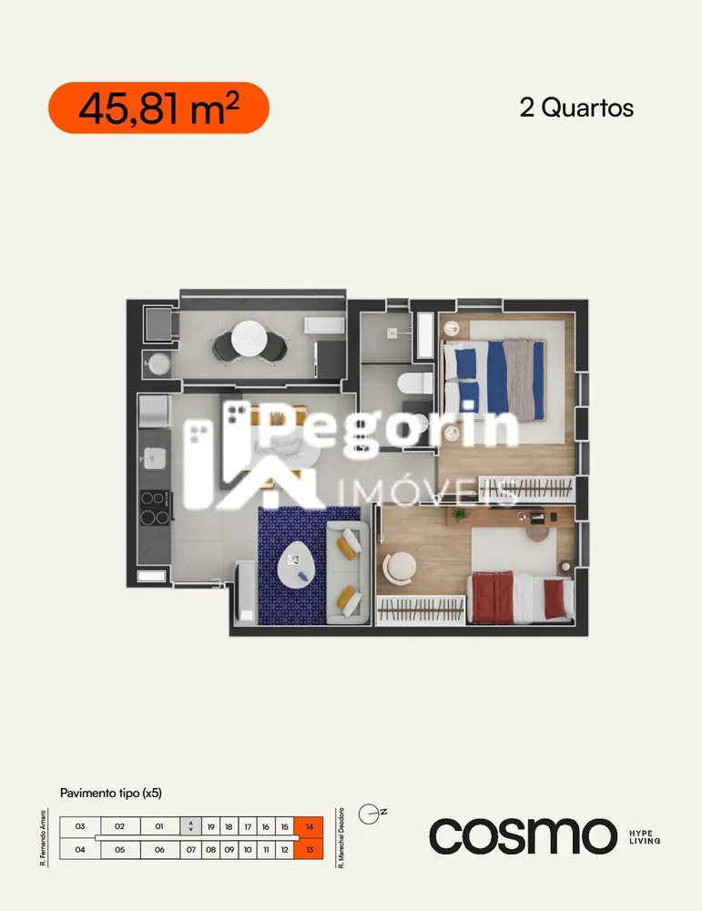 Apartamento, 2 quartos, 56 m² - Foto 5