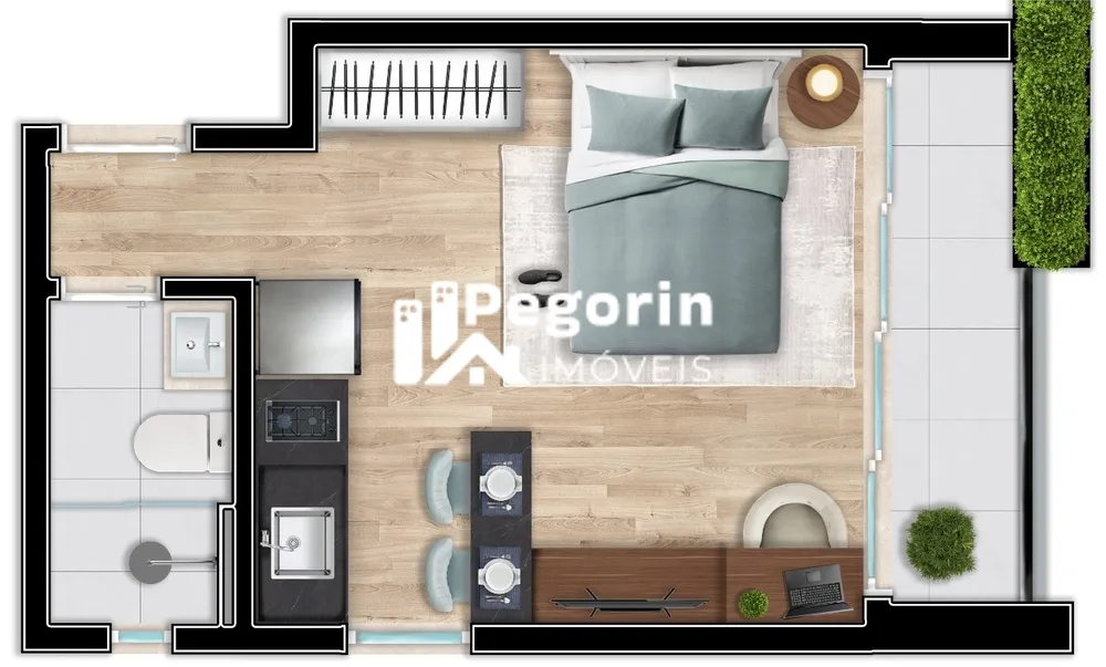 Apartamento, 1 quarto, 17 m² - Foto 5