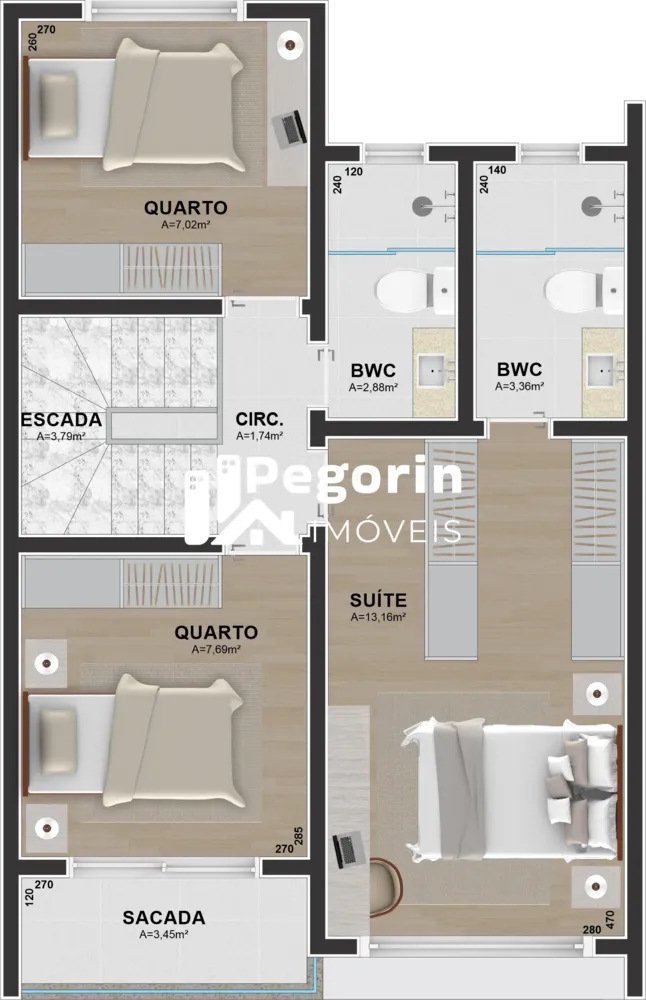 Sobrado, 3 quartos, 114 m² - Foto 7