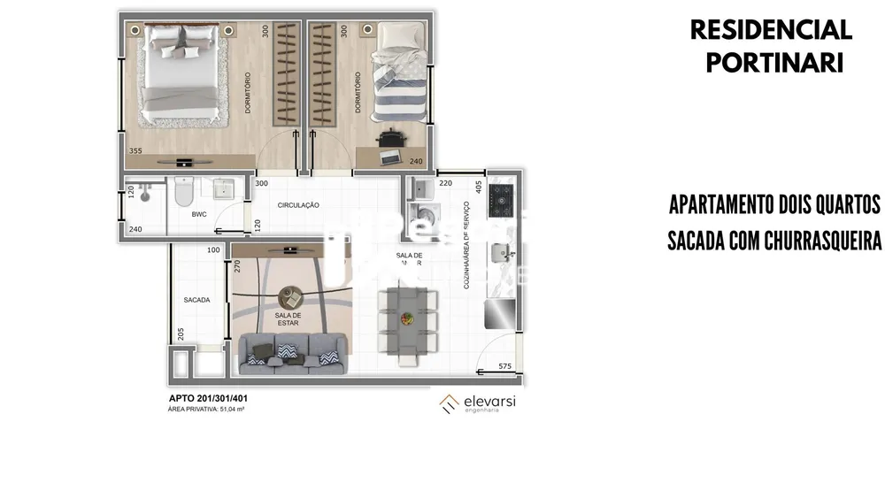Apartamento, 3 quartos, 48 m² - Foto 5