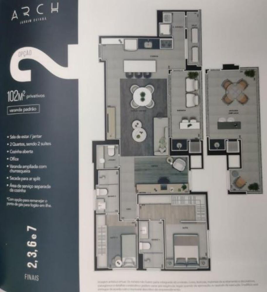 Apartamento à venda com 3 quartos, 102m² - Foto 2