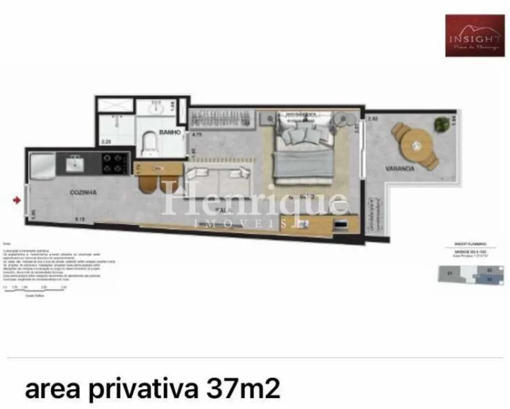 Apartamento, 1 quarto, 37 m² - Foto 1