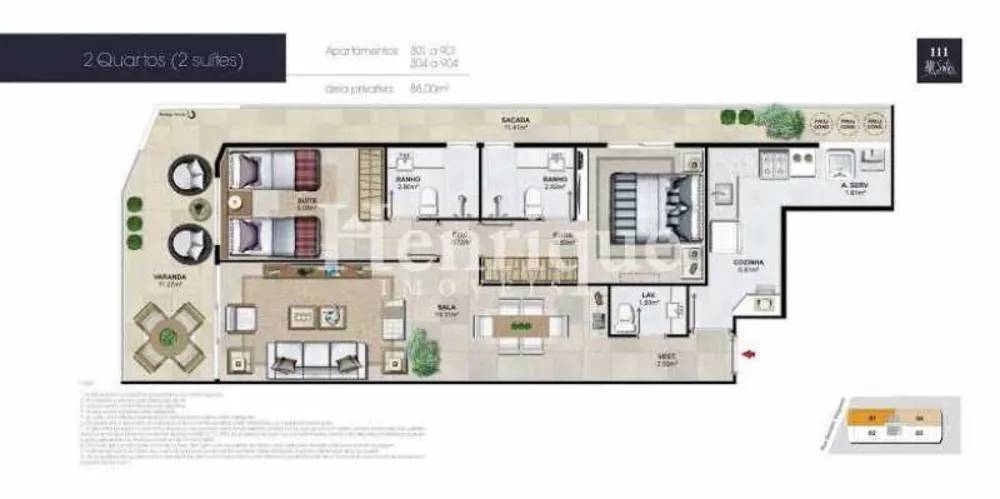 Apartamento, 2 quartos, 90 m² - Foto 26