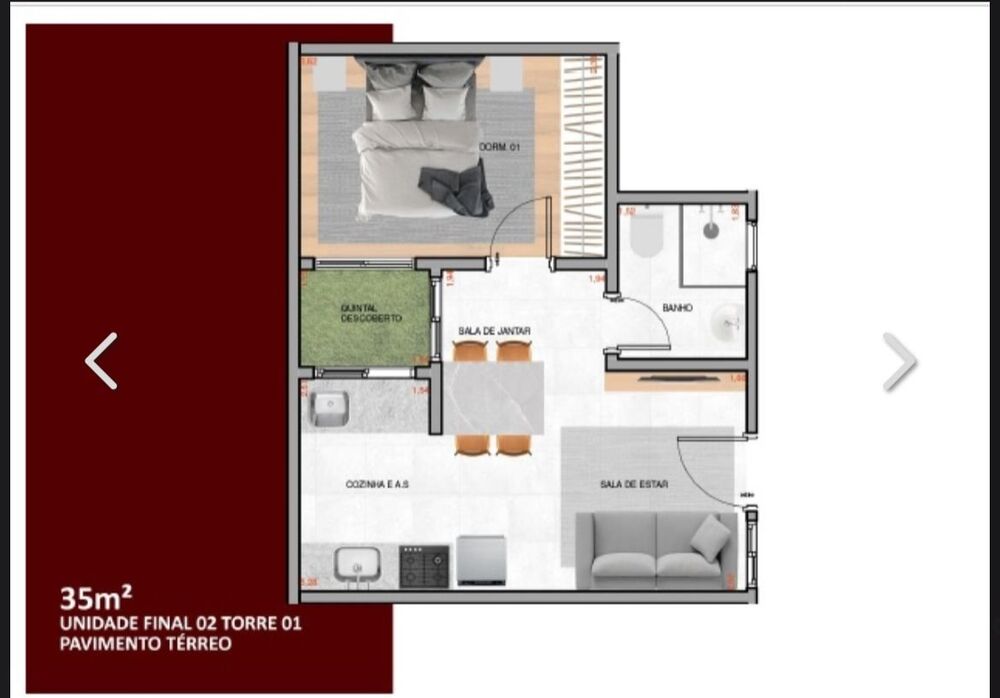 Apartamento, 1 quarto - Foto 2