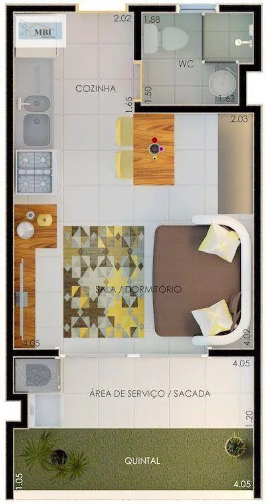 Apartamento, 1 quarto, 33 m² - Foto 10
