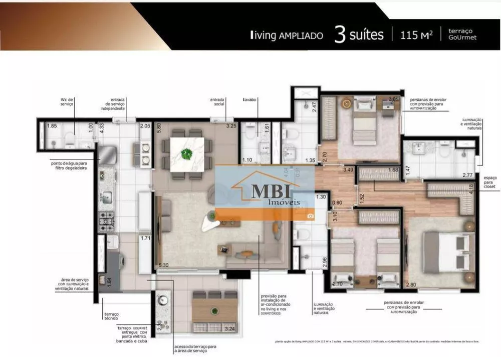 Apartamento, 3 quartos, 115 m² - Foto 7
