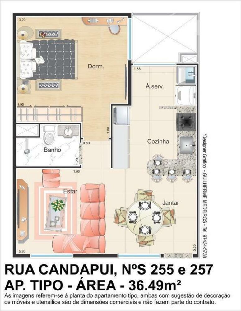 Apartamento, 1 quarto, 36 m² - Foto 4