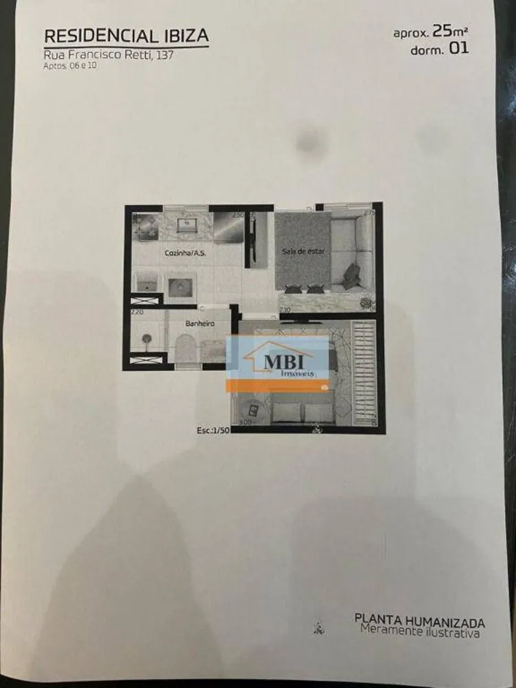 Apartamento, 1 quarto, 27 m² - Foto 2