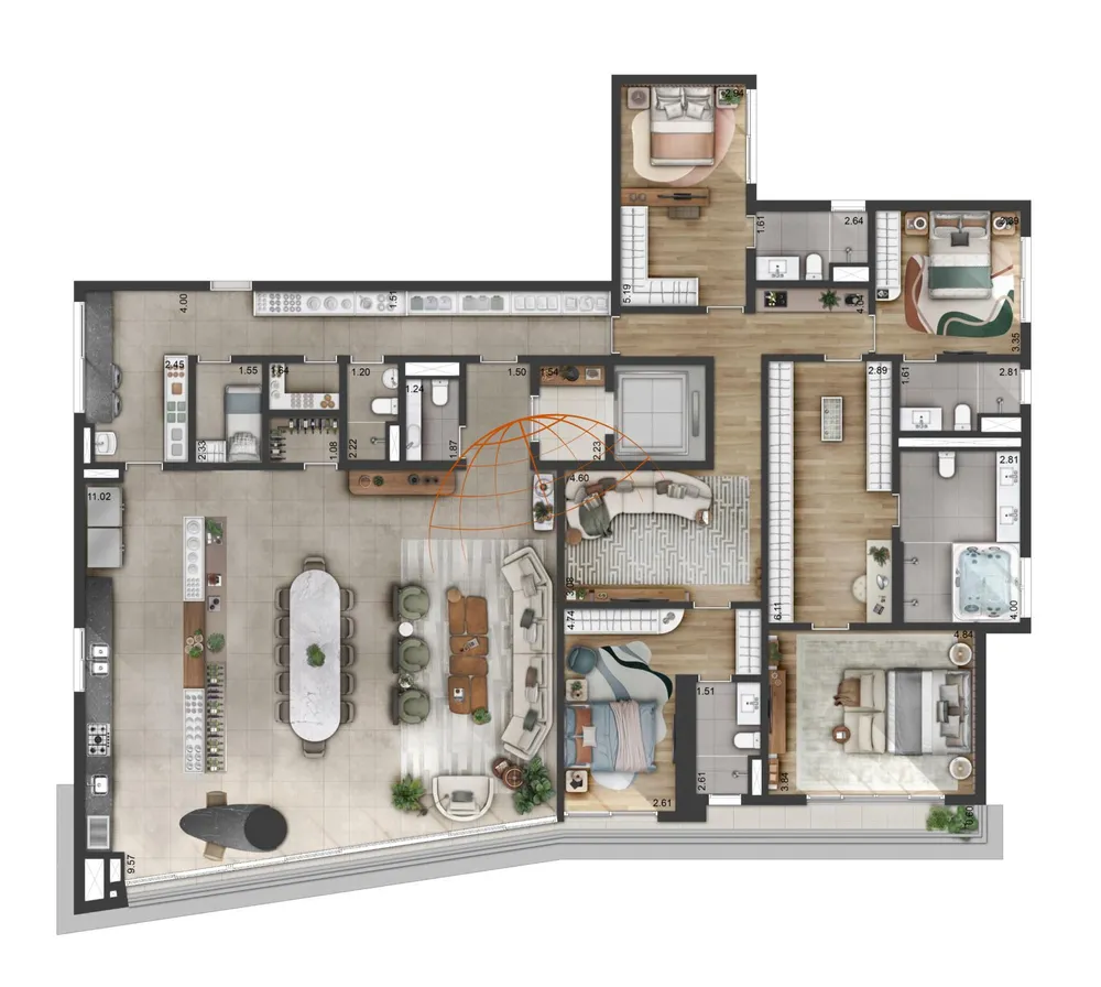 Apartamento, 3 quartos, 4465 m² - Foto 6