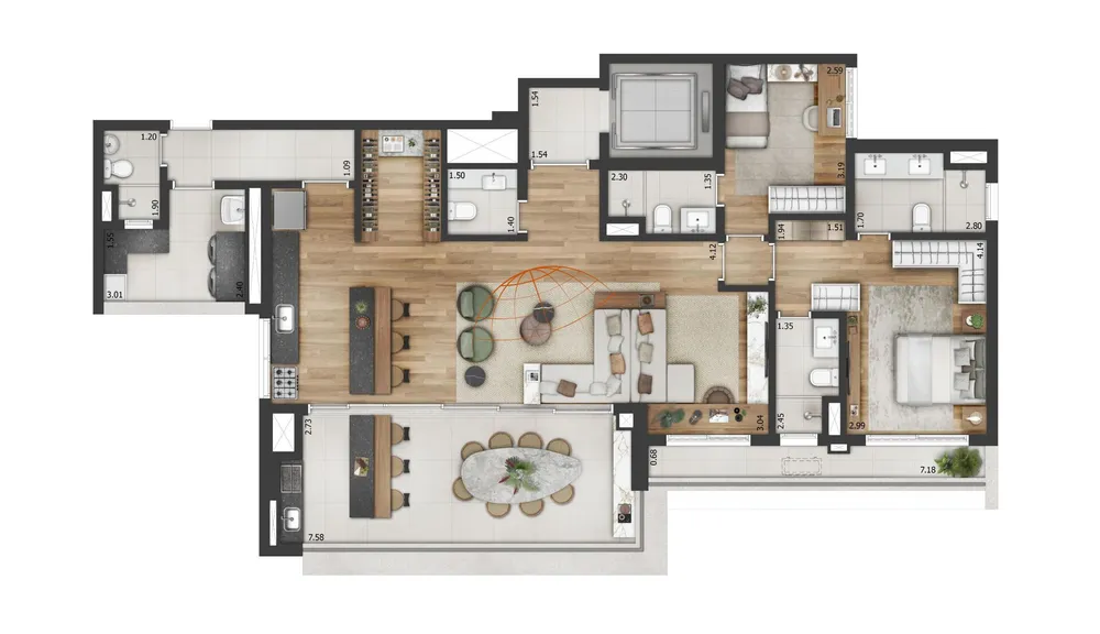 Apartamento, 3 quartos, 150 m² - Foto 6