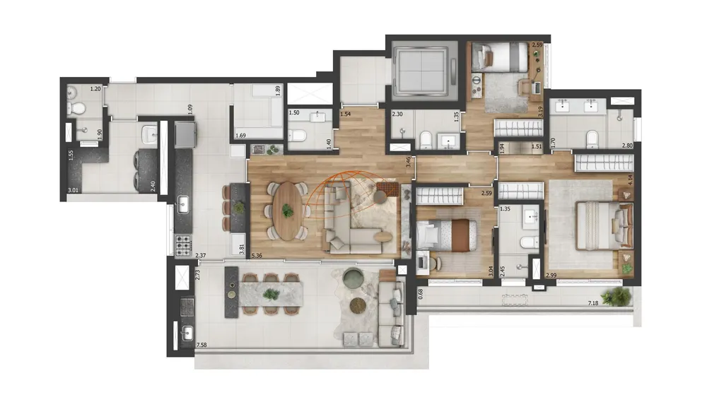 Apartamento, 3 quartos, 150 m² - Foto 12