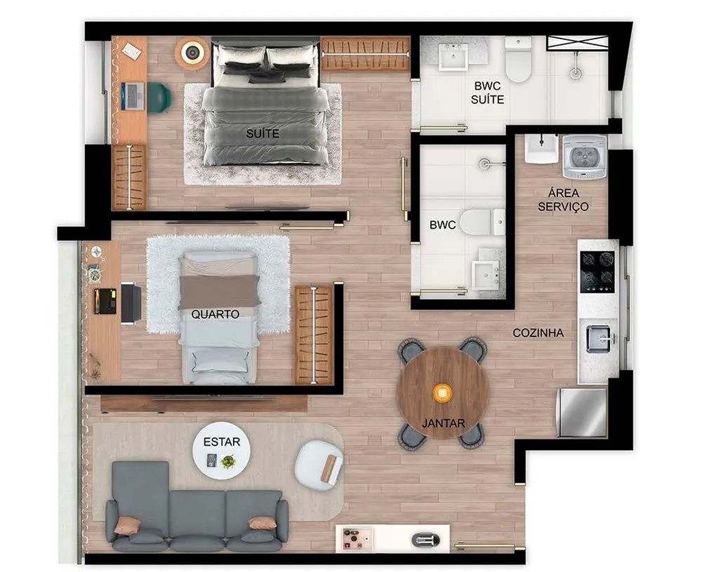 Apartamento, 1 quarto, 50 m² - Foto 4