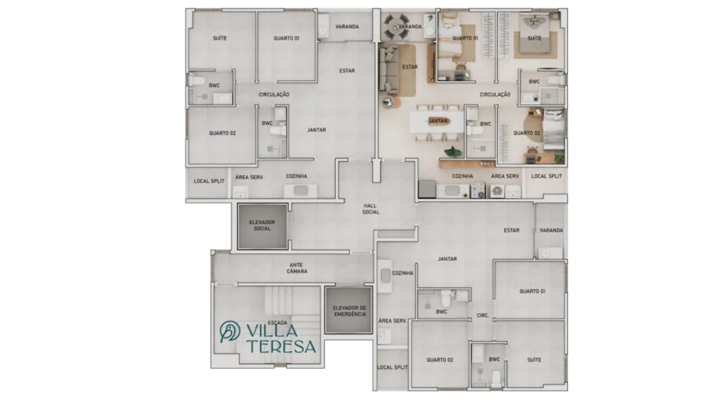 Apartamento, 3 quartos, 59 m² - Foto 4