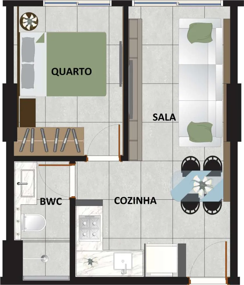 Apartamento, 2 quartos, 46 m² - Foto 4