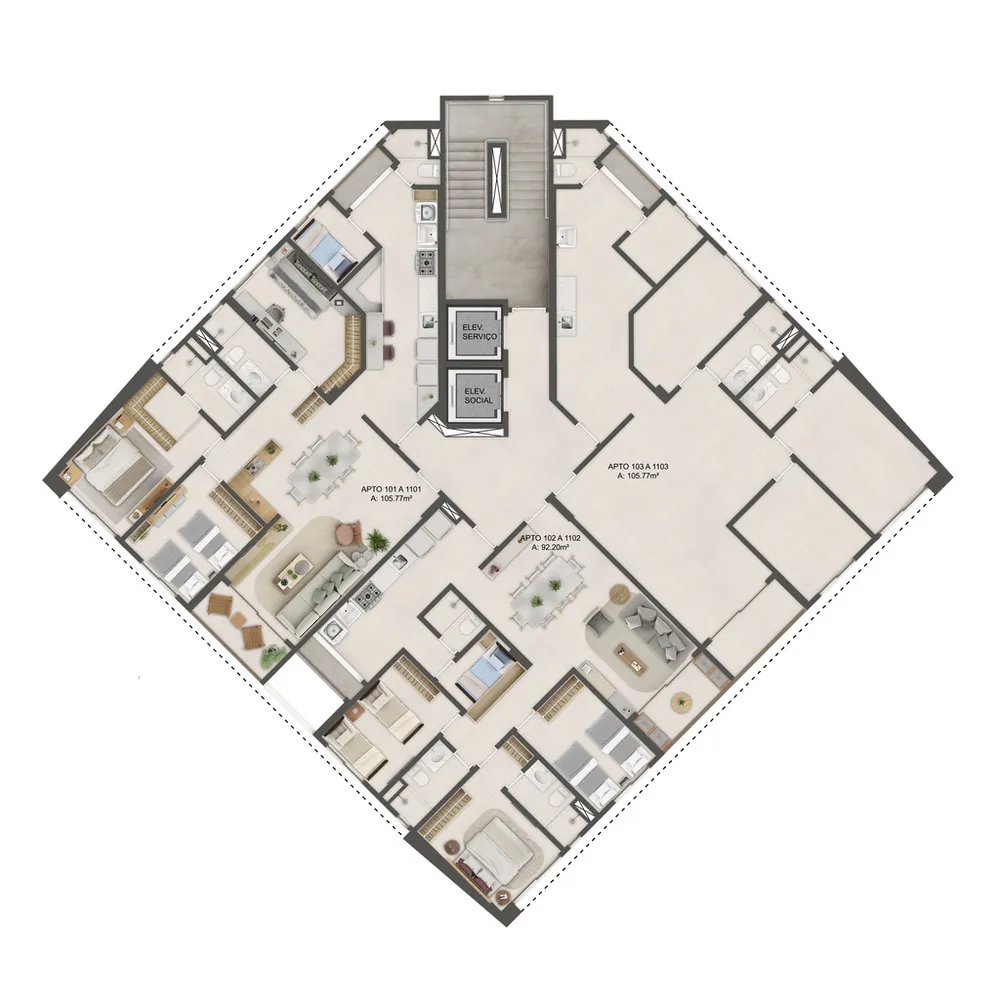 Apartamento, 3 quartos, 105 m² - Foto 4