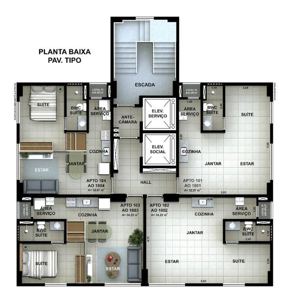 Apartamento, 1 quarto, 32 m² - Foto 4