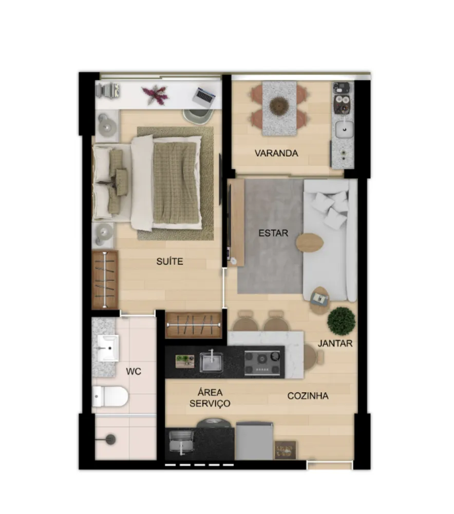 Apartamento, 2 quartos, 55 m² - Foto 3