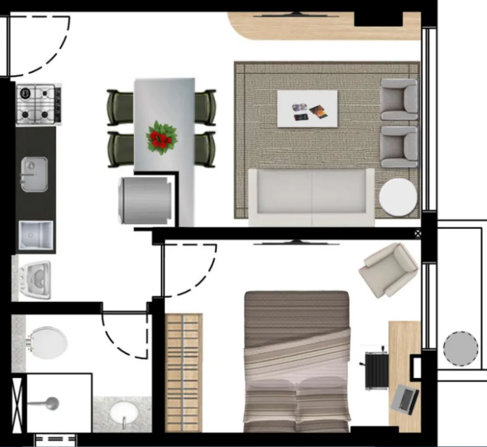 Apartamento, 2 quartos, 49 m² - Foto 2