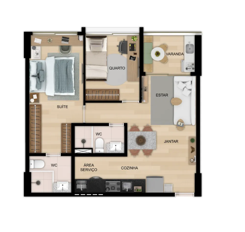 Apartamento, 1 quarto, 36 m² - Foto 4