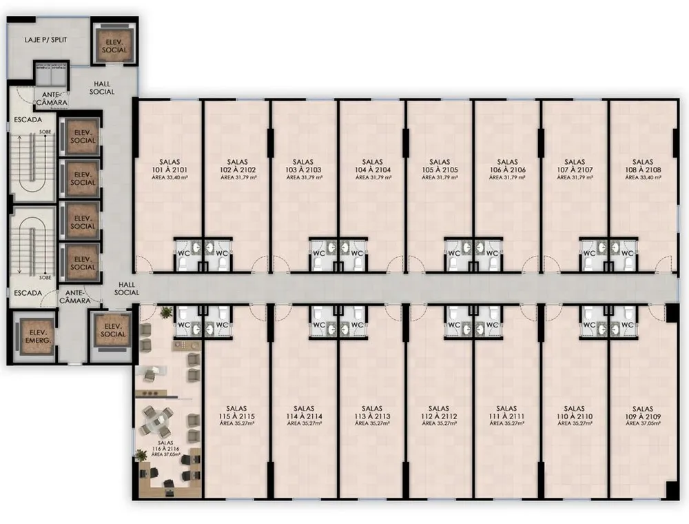 Sala-Conjunto, 31 m² - Foto 4