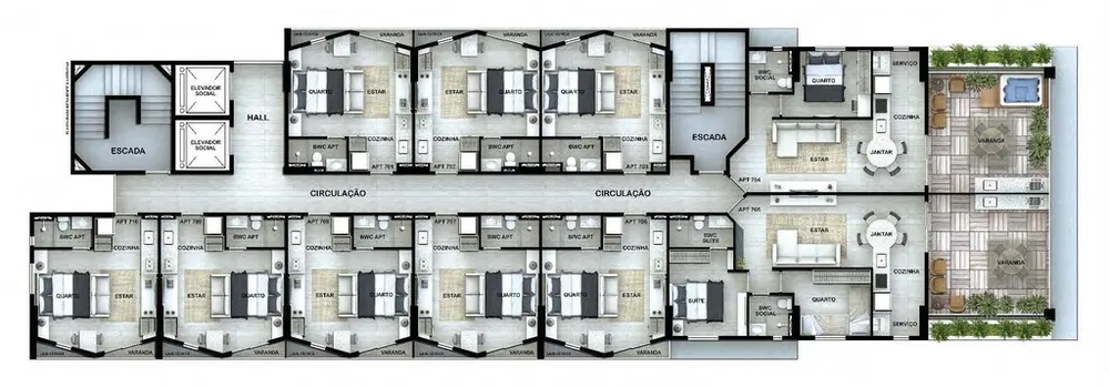 Apartamento, 2 quartos, 60 m² - Foto 3