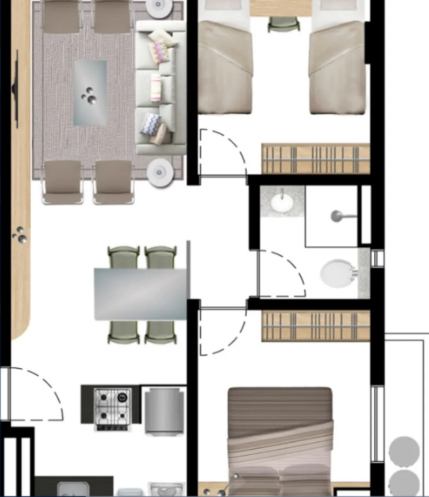 Apartamento, 1 quarto, 35 m² - Foto 3
