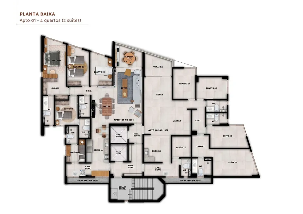 Apartamento, 4 quartos, 127 m² - Foto 3