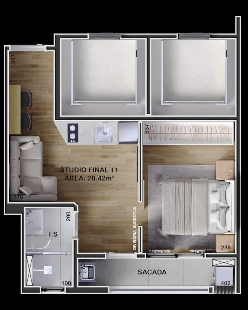Apartamento, 1 quarto, 28 m² - Foto 4