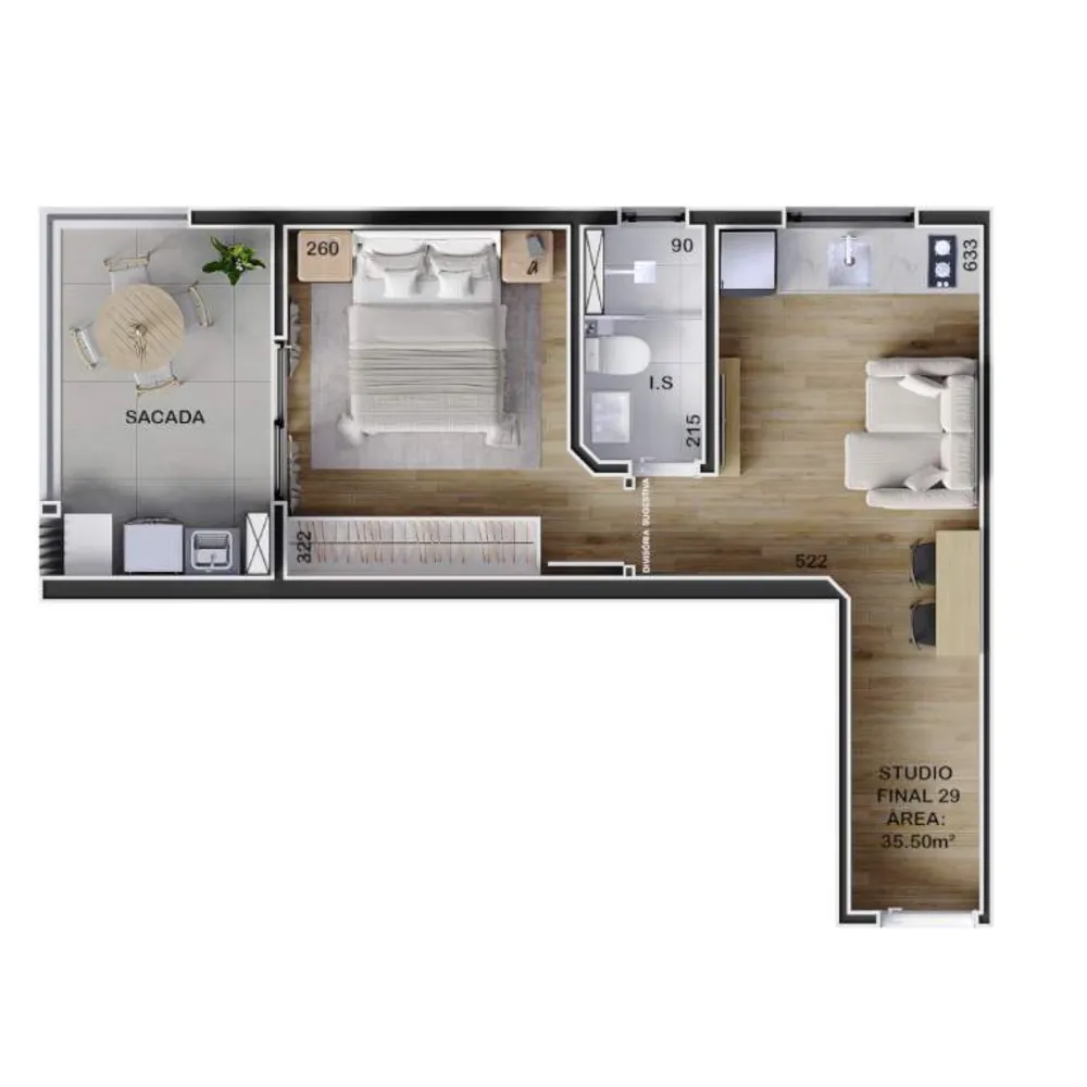 Apartamento, 1 quarto, 28 m² - Foto 8