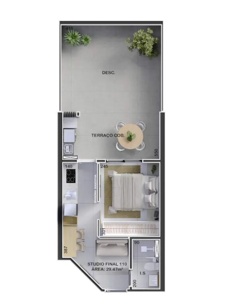Apartamento, 1 quarto, 28 m² - Foto 5