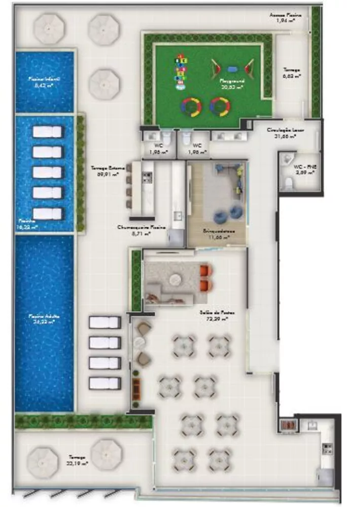 Apartamento à venda com 3 quartos, 137m² - Foto 2