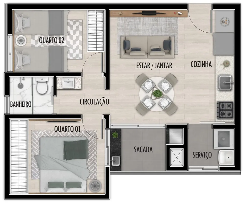 Apartamento, 2 quartos, 43 m² - Foto 25